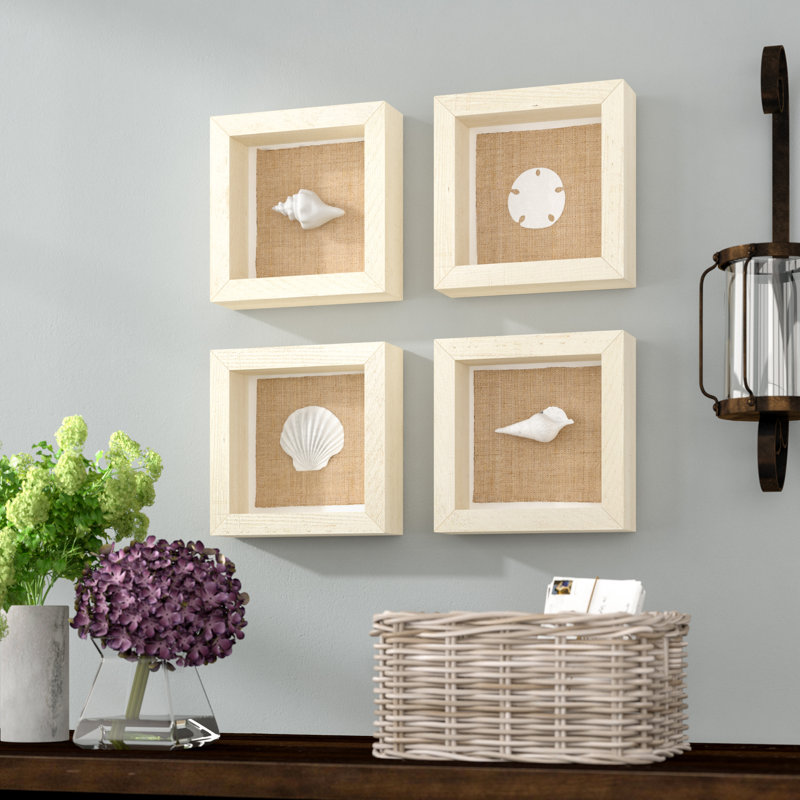 Highland Dunes 4 Piece Seashell Wall Décor Set & Reviews Wayfair